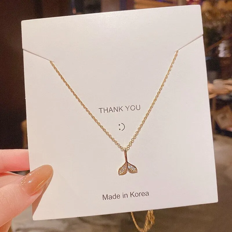 Minimalist V-Shaped Geometric Clavicle Chain Pendant Necklaces