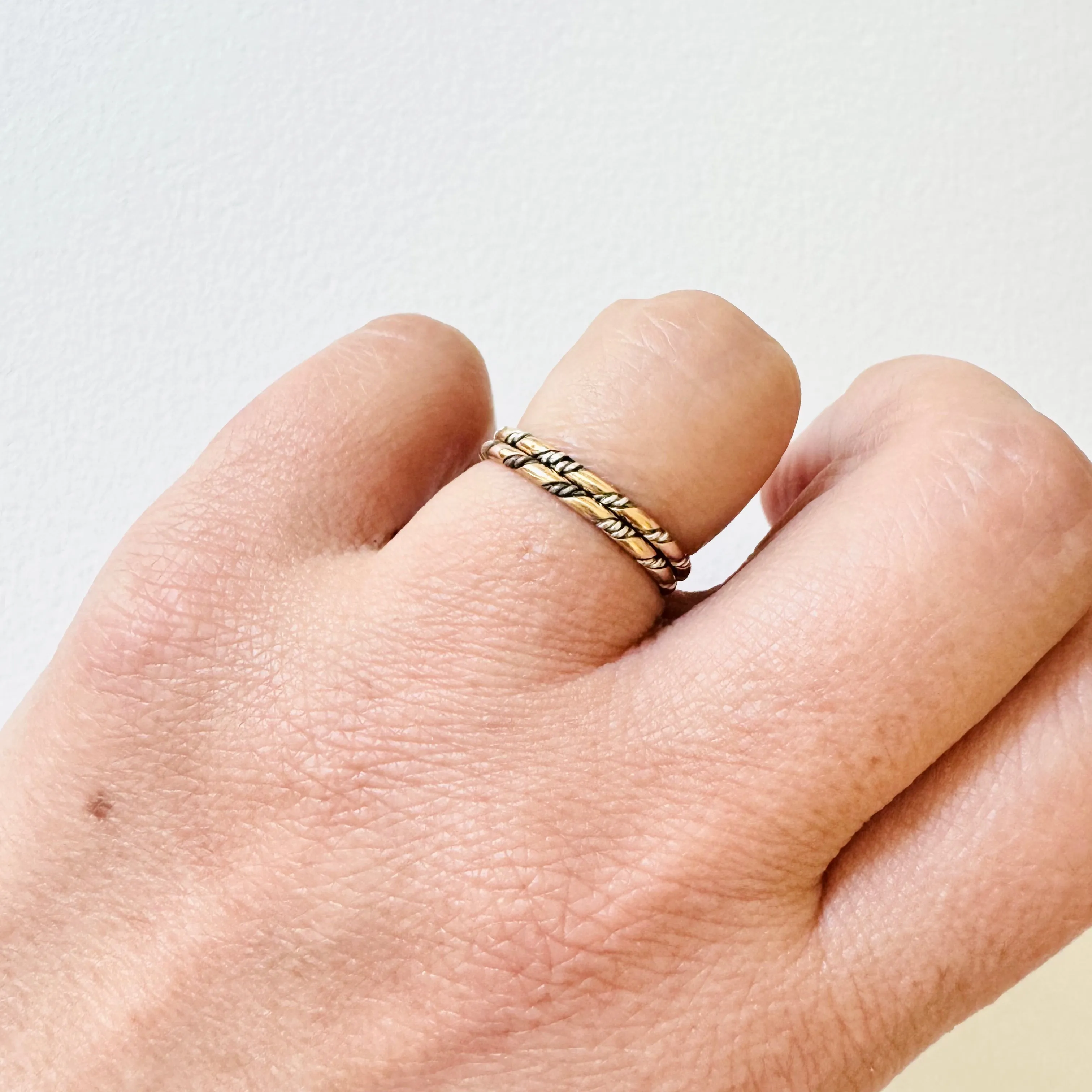 Mixed Metal Twisted Ring - Sample Sale