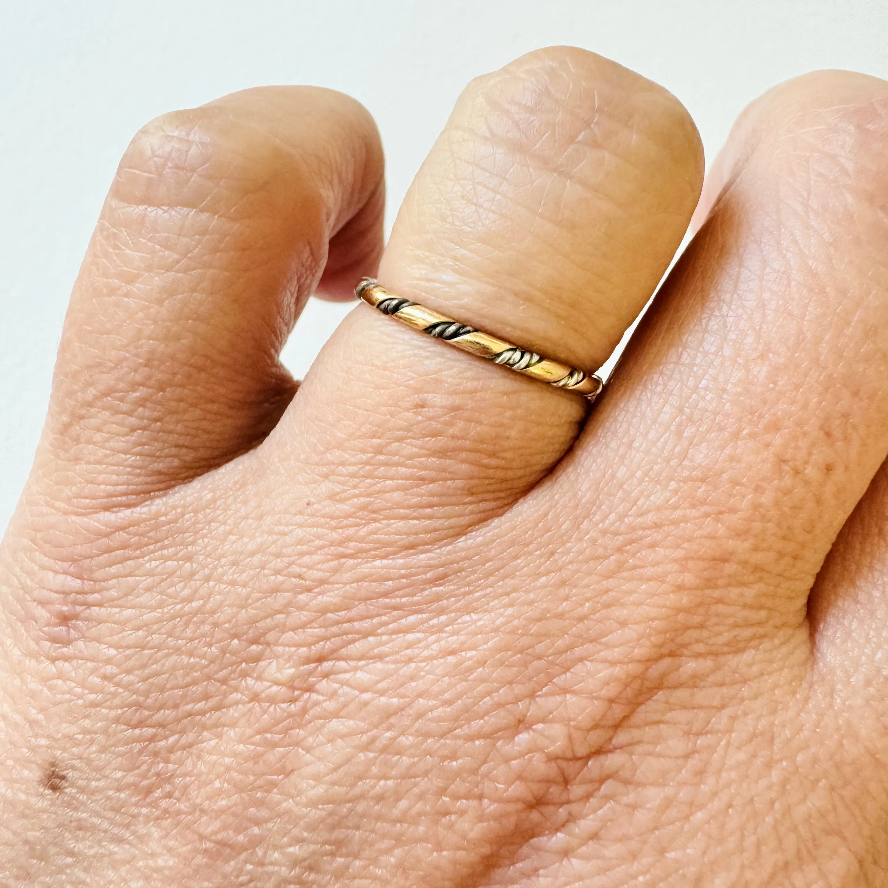Mixed Metal Twisted Ring - Sample Sale