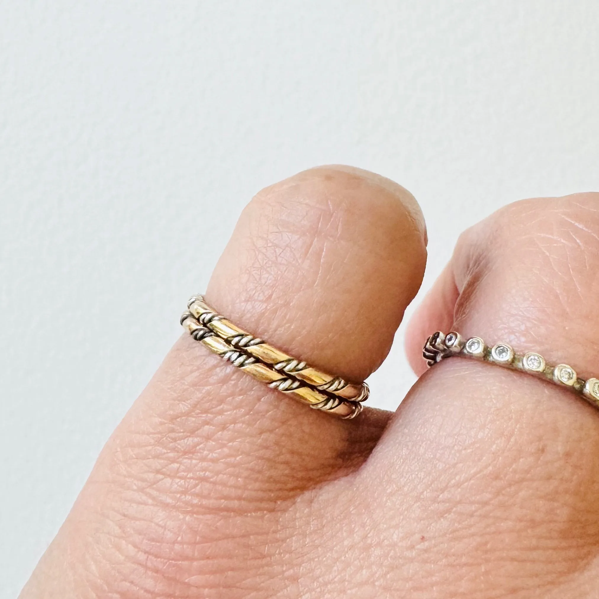 Mixed Metal Twisted Ring - Sample Sale