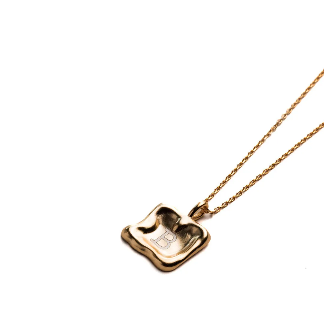 Molten Engraved Necklace - Gold Vermeil
