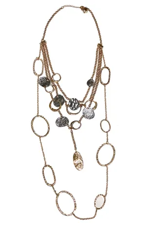 Multi Chain Neck Gold Discs