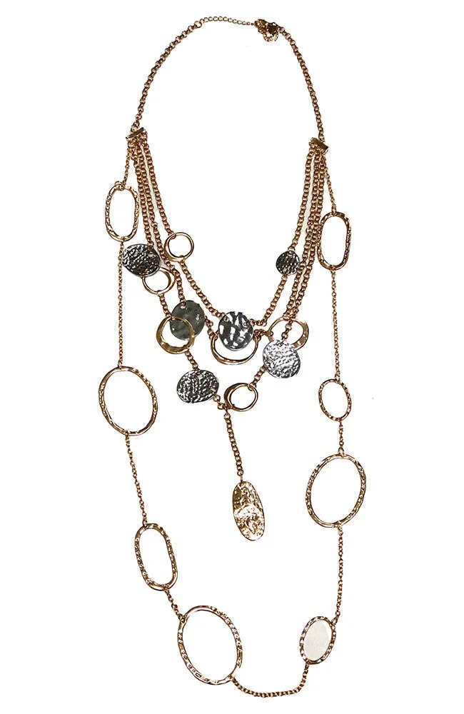 Multi Chain Neck Gold Discs