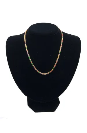 Multi Color Chain Necklace