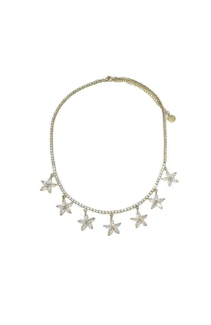 Multi Crystal Star Necklace