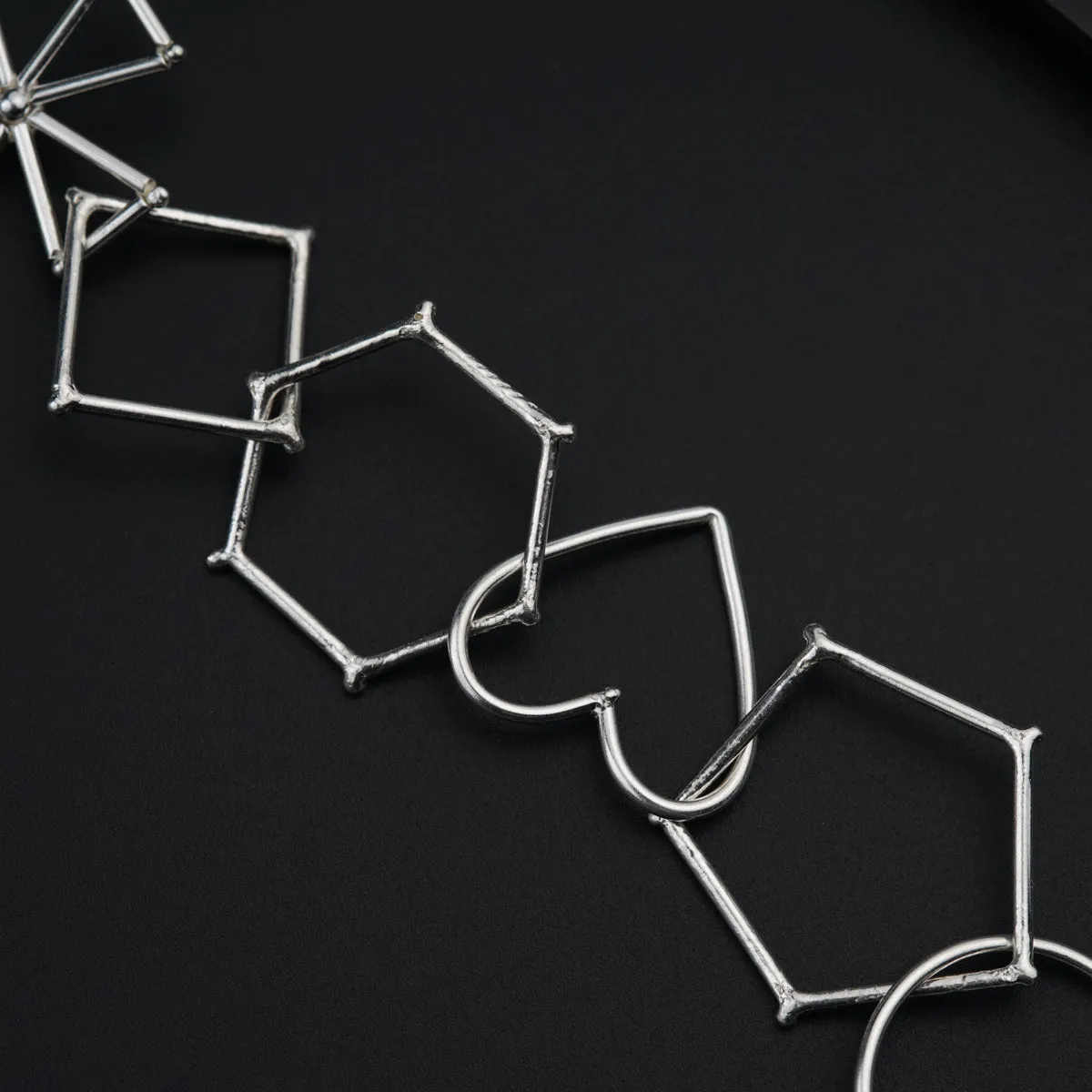 Multi-Shape Silver Necklace