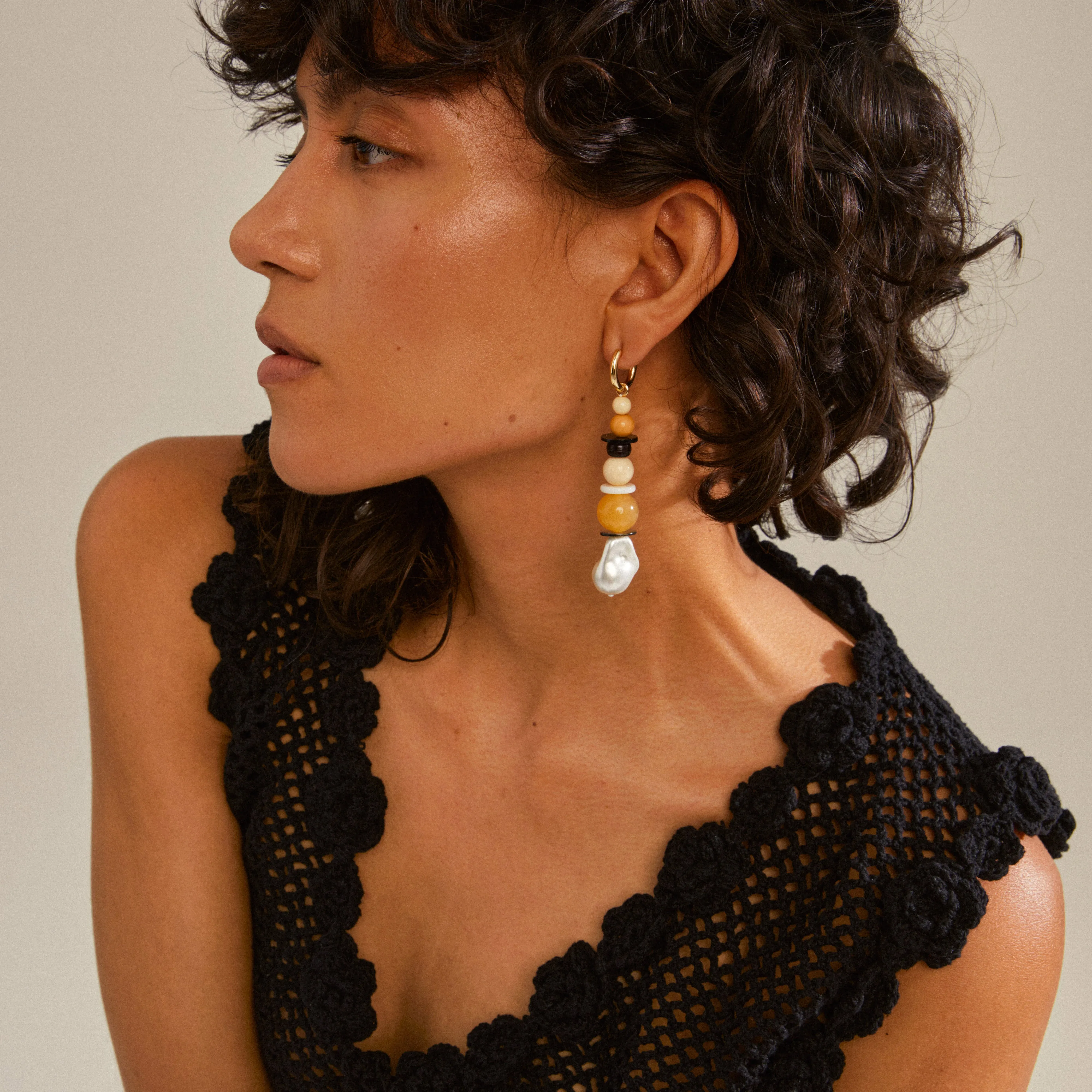 NAILA earrings multi-coloured/gold-plated