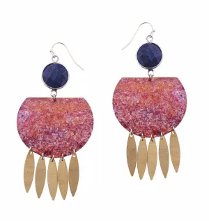 Nakamol Lapis Mix Enamel Drop Earrings