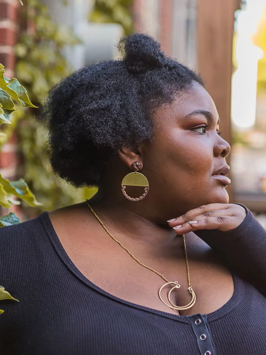 New Horizon Leather Earrings