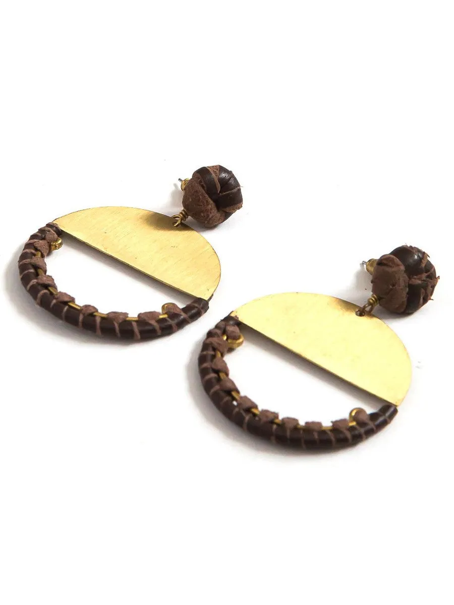 New Horizon Leather Earrings