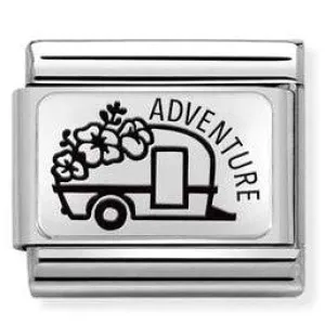 Nomination Classic Link with Caravan & Flowers