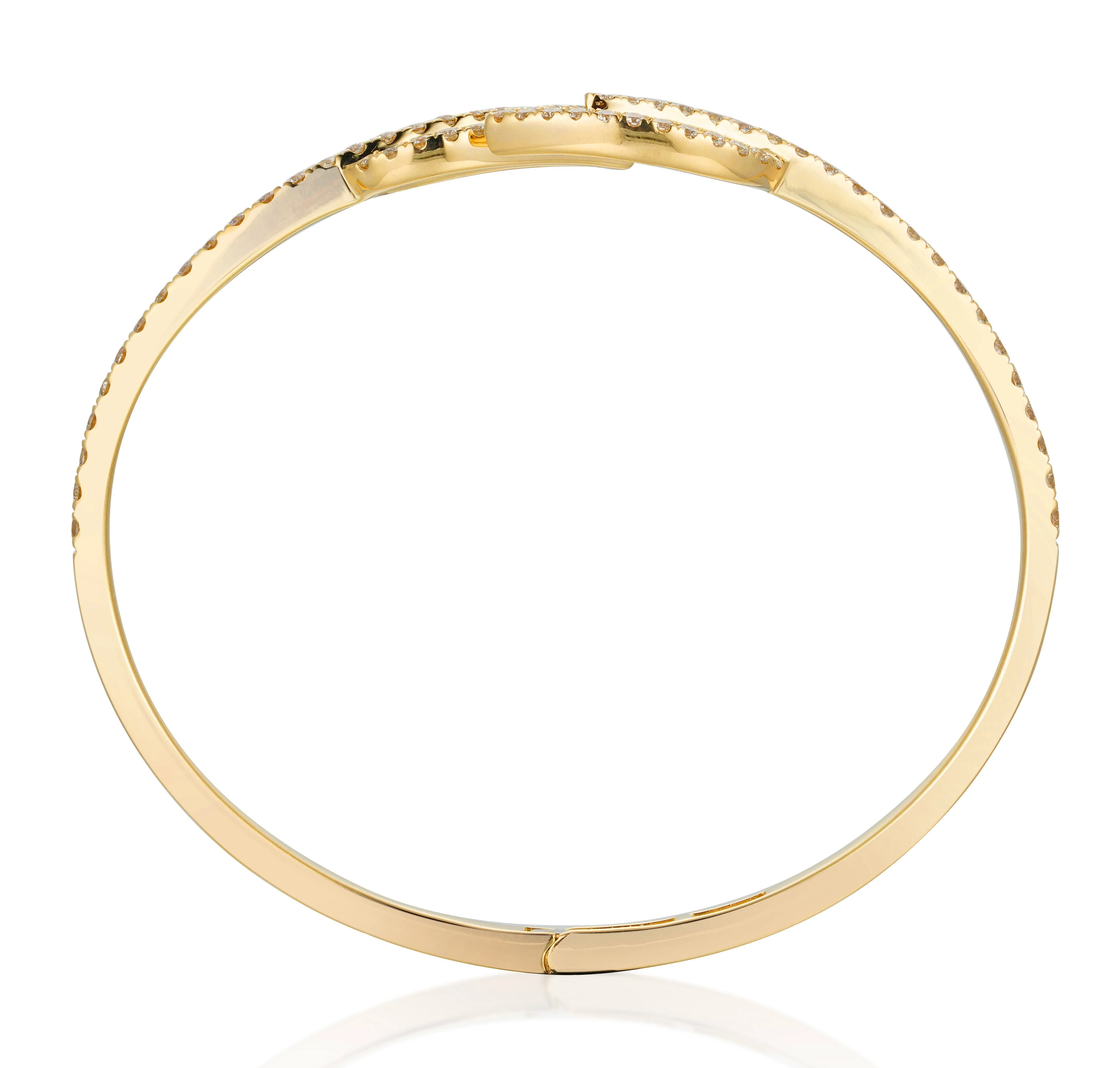 Orchid Gems Twin Leaves Diamond Bangle