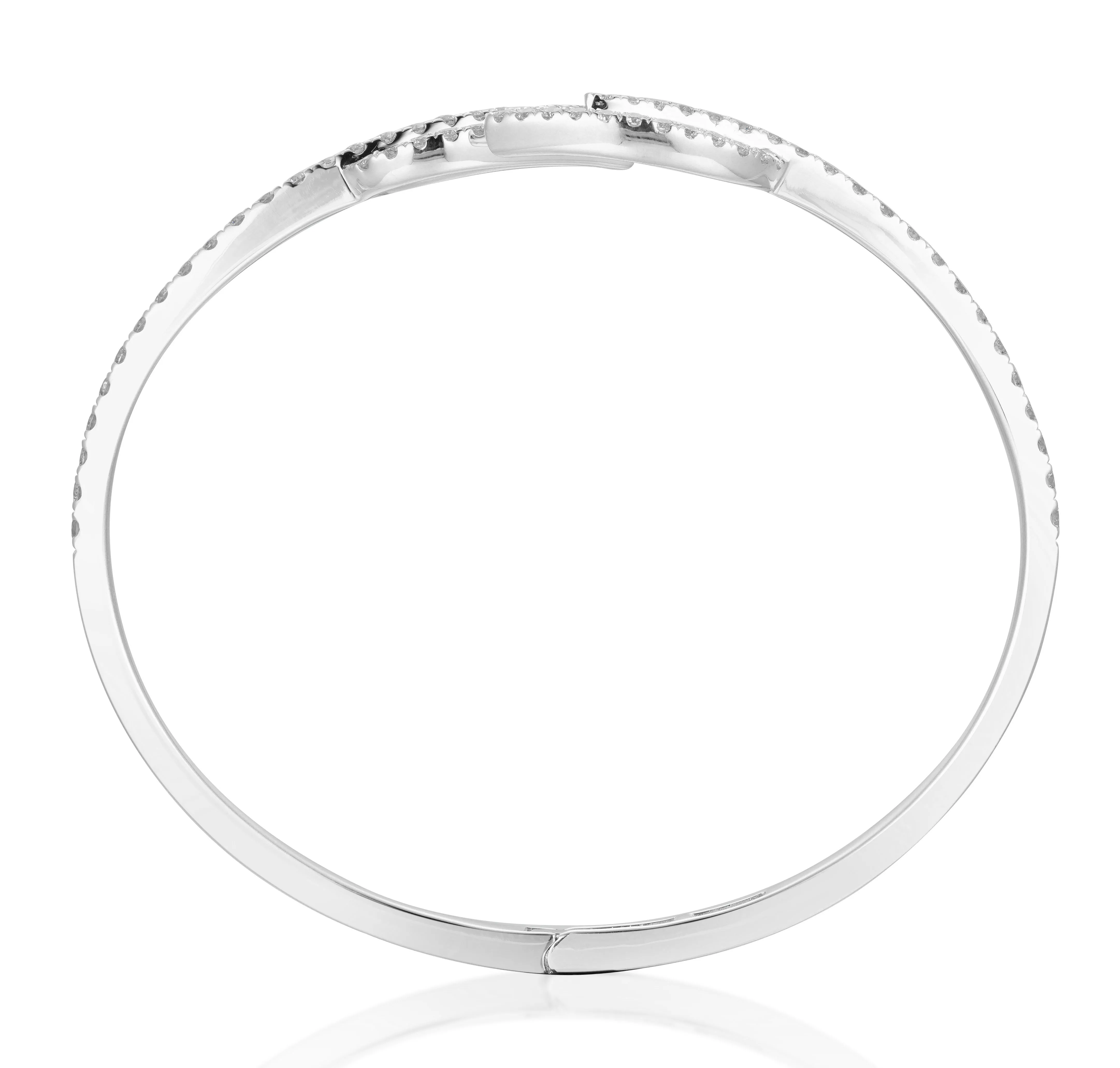 Orchid Gems Twin Leaves Diamond Bangle