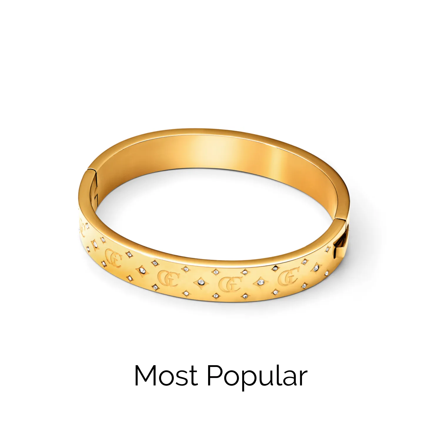 Own Way Monogram Bangle (Gold)