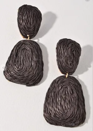 Panay Raffia Drops-Black