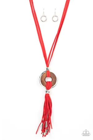 PAPARAZZI ARTISANS and Crafts - Red NECKLACE