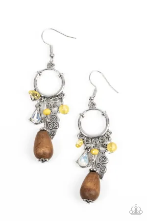 Paparazzi Bountiful Blessings Yellow Fishhook Earrings - P5WH-YWXX-179XX