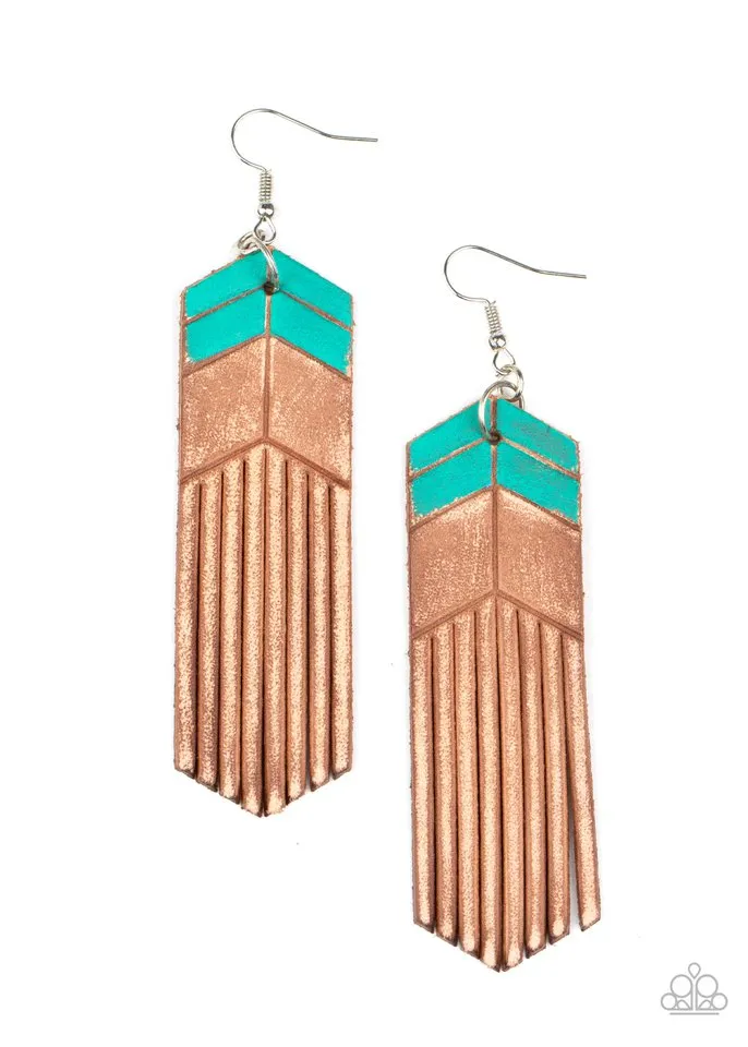 Paparazzi Earring ~ Desert Trails - Blue