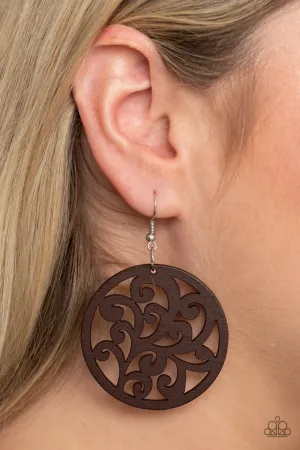 Paparazzi Earring ~ Fresh Off The Vine - Brown