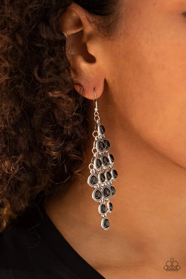 Paparazzi Earring ~ Rural Rainstorms - Black