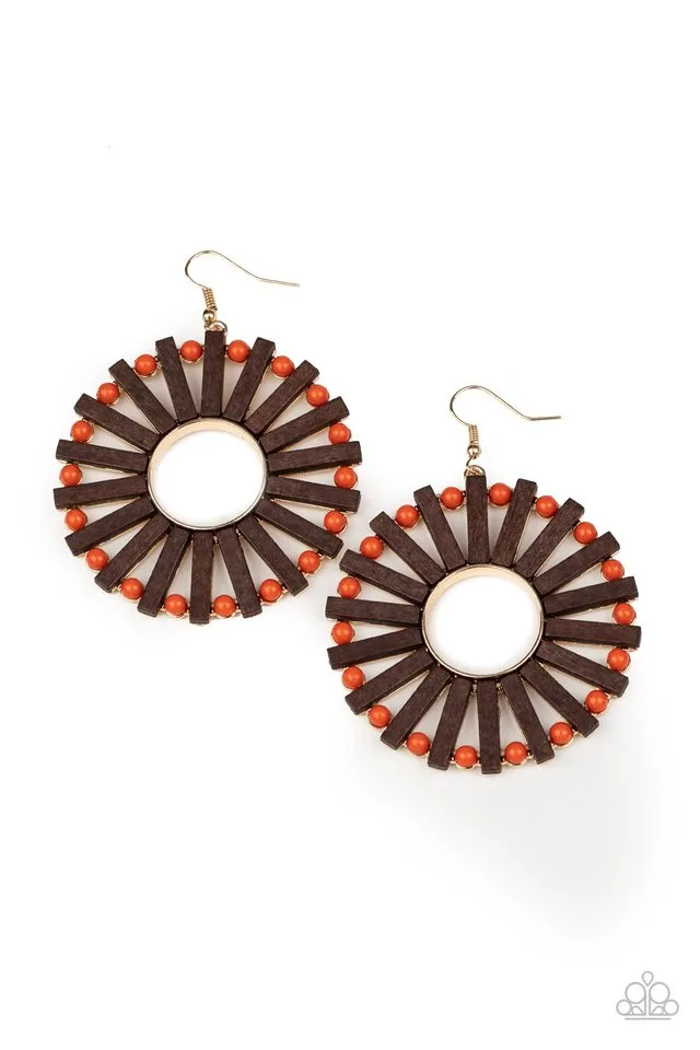 Paparazzi Earring ~ Solar Flare - Orange