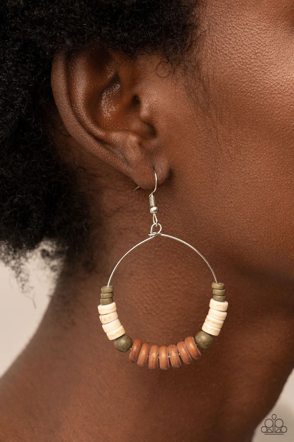 Paparazzi Earthy Esteem - Brown  Earring P5SE-BNXX-171XX