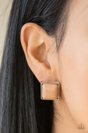 Paparazzi Eco Elegance - Brown Earrings