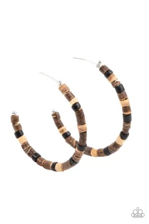 PAPARAZZI Effortlessly Earthy - Brown EARRINGS