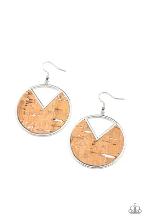Paparazzi Nod to Nature - White - Earrings