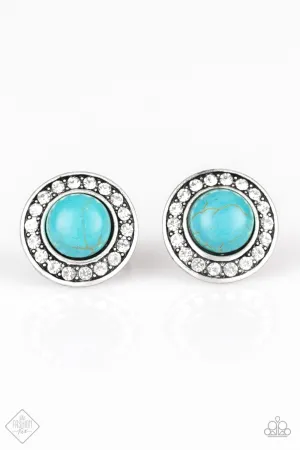 Paparazzi Sahara's Finest Blue Post Earrings - Fashion Fix Simply Santa Fe February 2019