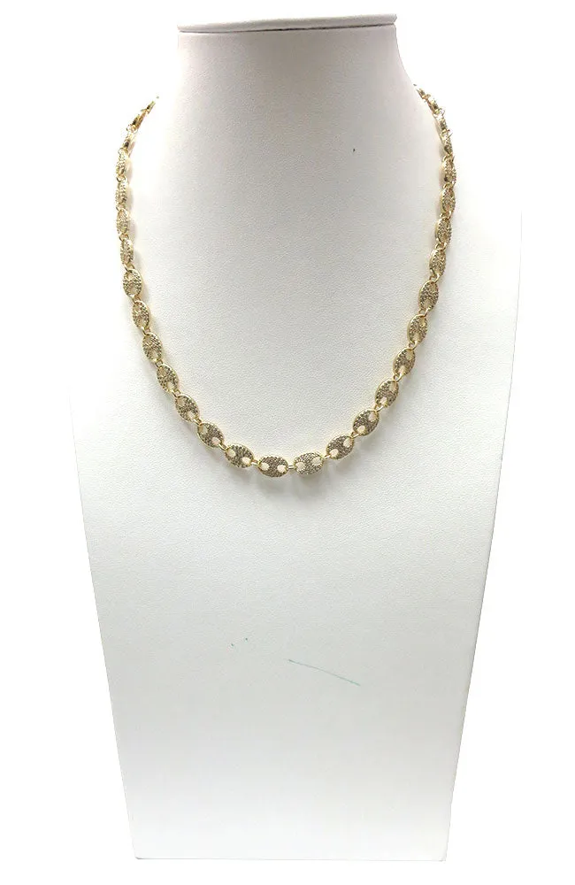 Pave Circles Necklace Magnetic Close