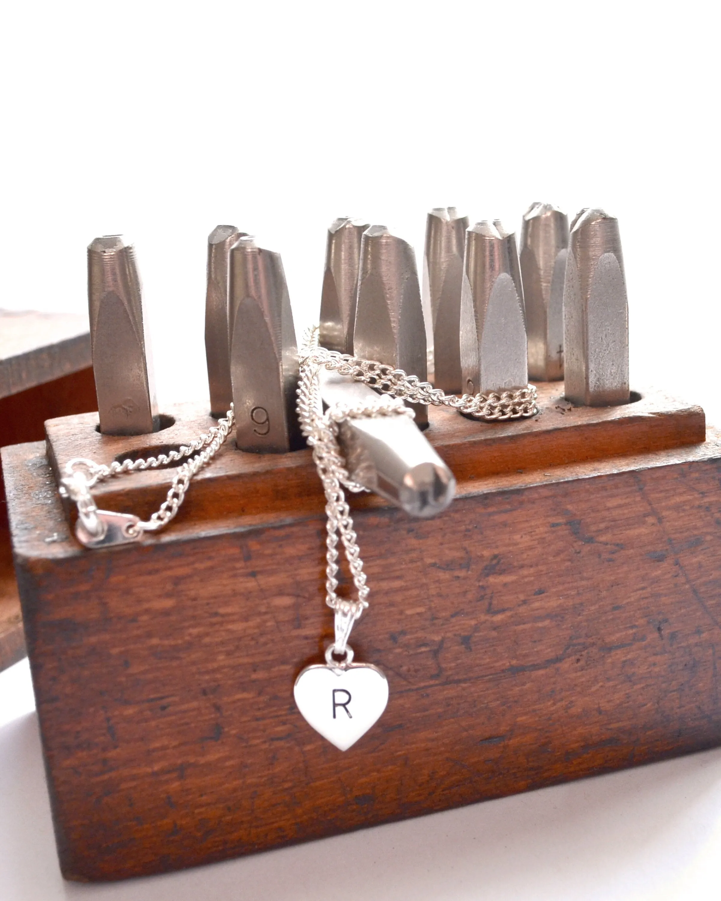 Personalised Silver Heart Initial Necklace, minimalist gift