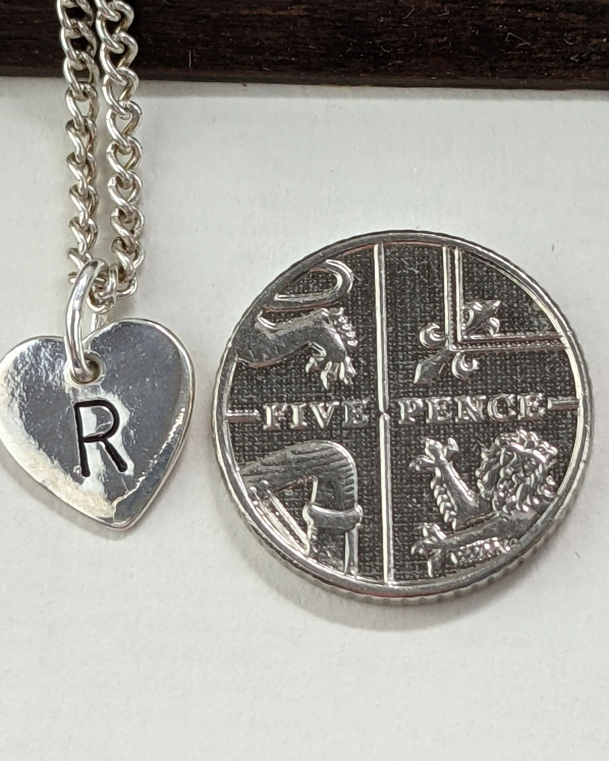 Personalised Silver Heart Initial Necklace, minimalist gift