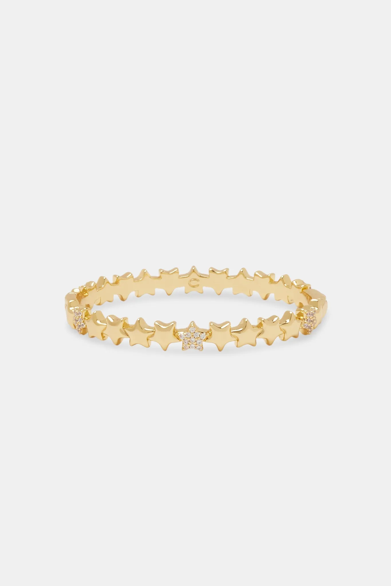 Polished Star Bangle - 6mm