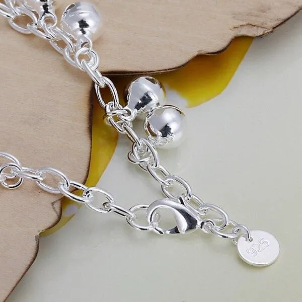 Popular Sterling Silver Charm Bracelet - Fashion Beautiful High quality for Women Silver Chain Jewellery