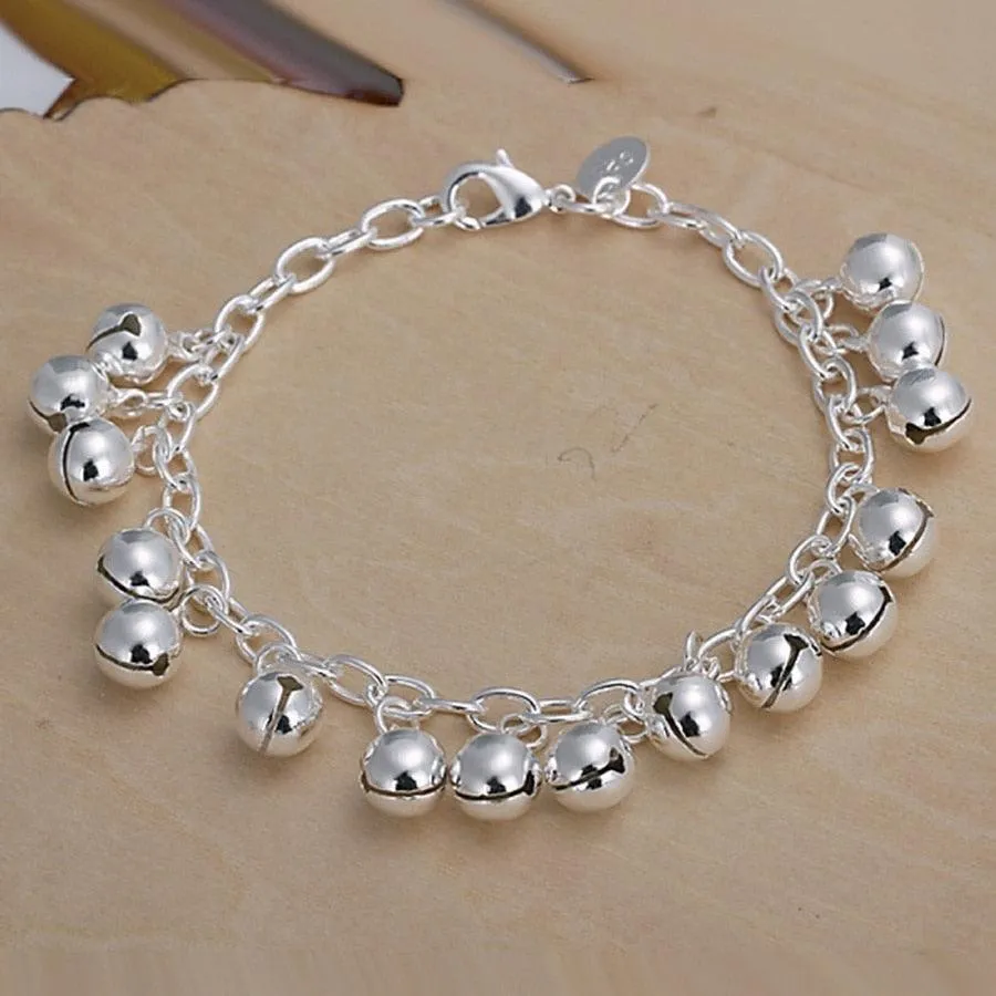 Popular Sterling Silver Charm Bracelet - Fashion Beautiful High quality for Women Silver Chain Jewellery