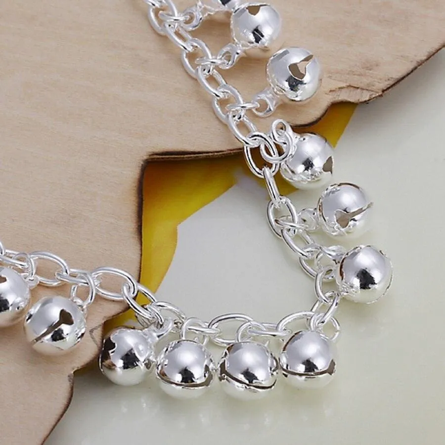 Popular Sterling Silver Charm Bracelet - Fashion Beautiful High quality for Women Silver Chain Jewellery