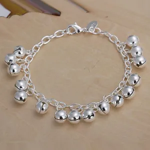Popular Sterling Silver Charm Bracelet - Fashion Beautiful High quality for Women Silver Chain Jewellery