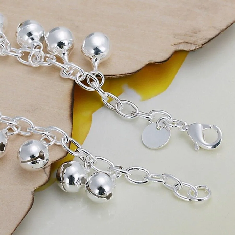 Popular Sterling Silver Charm Bracelet - Fashion Beautiful High quality for Women Silver Chain Jewellery
