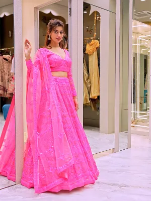 Pretty Pink Sequin Lehenga Set