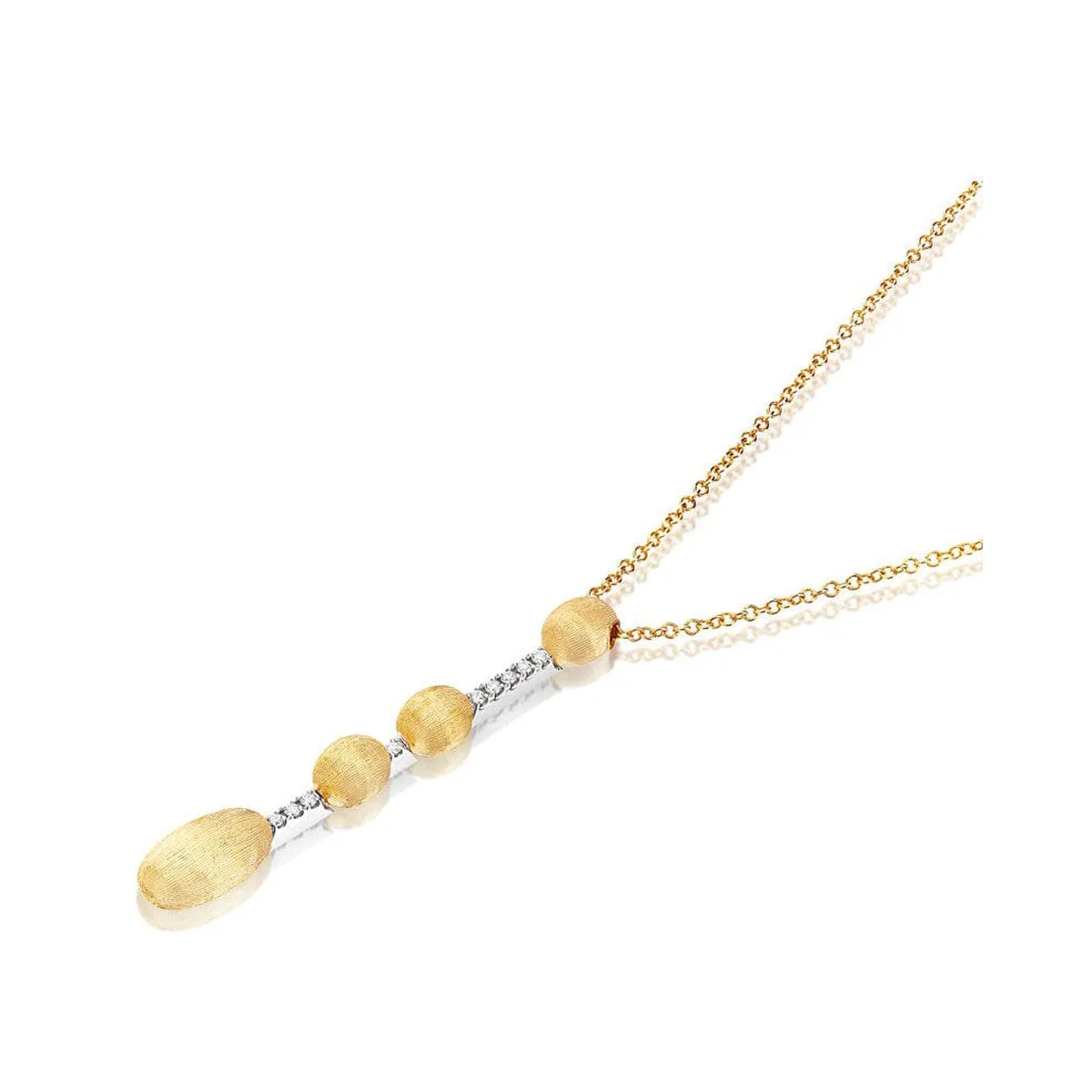 "ÉLITE" Gold & Diamonds Contemporary Pendant Necklace - CS3-589