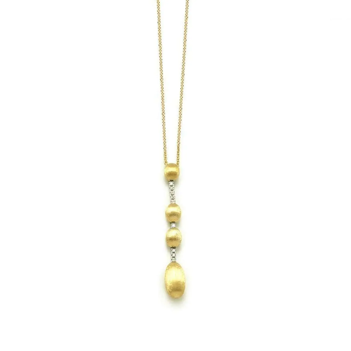 "ÉLITE" Gold & Diamonds Contemporary Pendant Necklace - CS3-589