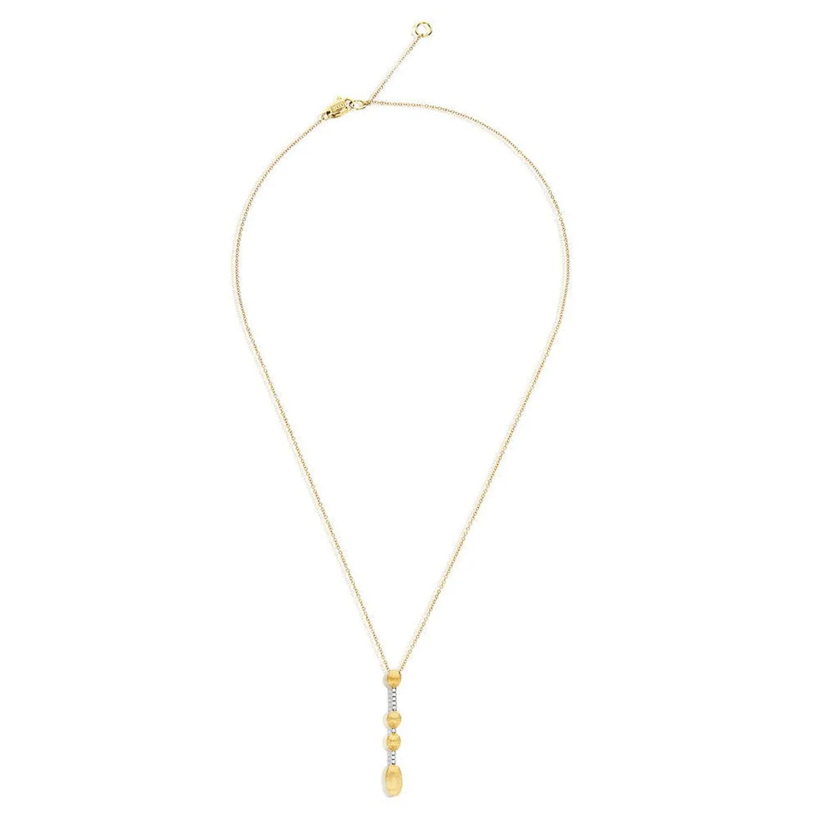 "ÉLITE" Gold & Diamonds Contemporary Pendant Necklace - CS3-589