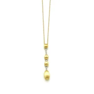 "ÉLITE" Gold & Diamonds Contemporary Pendant Necklace - CS3-589