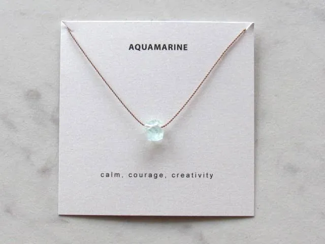 Raw Gemstone Minimalist Necklaces | Various Crystals