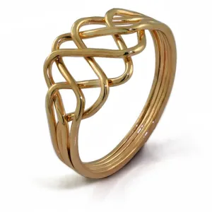Retired 14K Yellow Gold 4 Band Princess Puzzle Ring 4PY