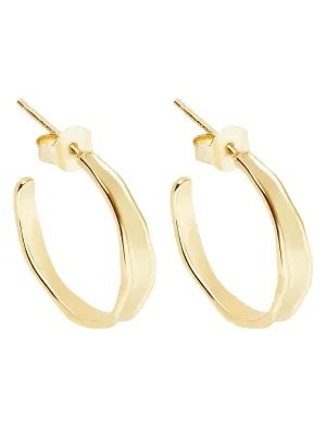 Rippling Stream Hoops- Gold