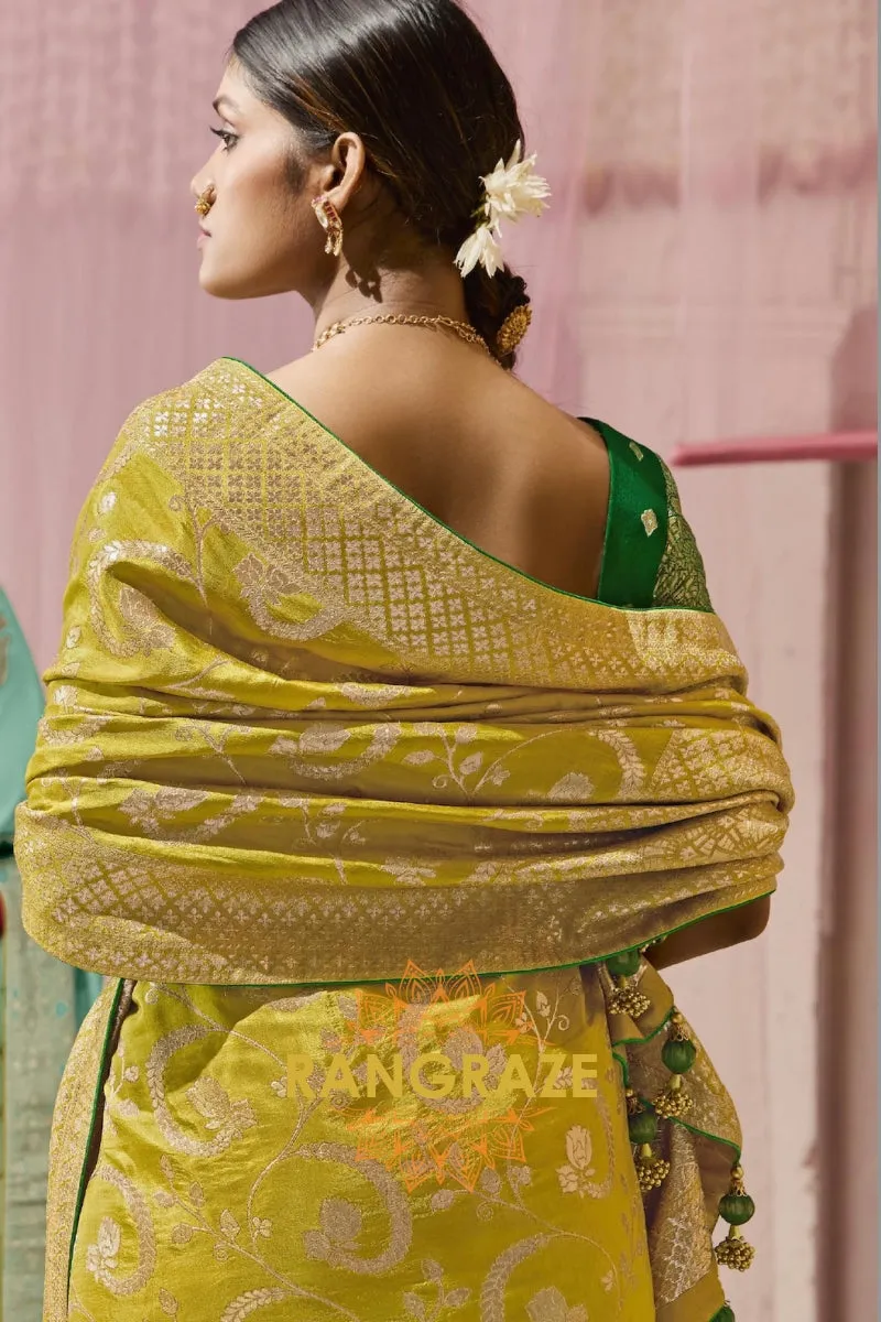 Royal Amethyst: Designer Banarasi Silk Saree