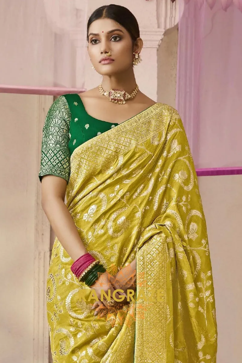 Royal Amethyst: Designer Banarasi Silk Saree