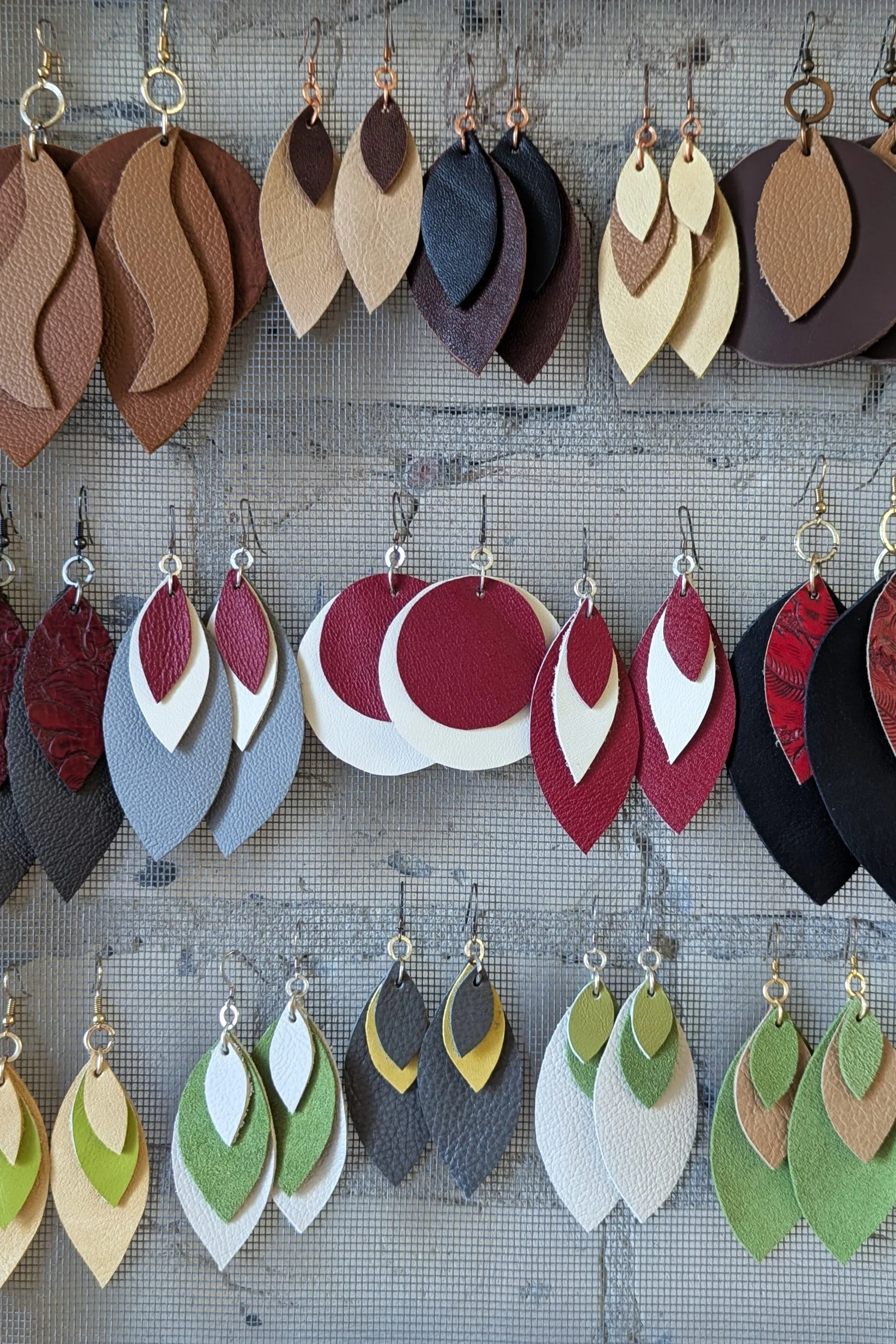 Ruby & Gray Earrings